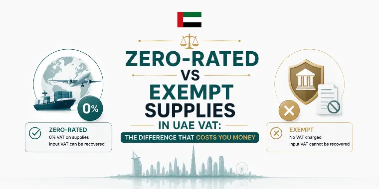 Zero-Rated vs Exempt Supplies in UAE VAT: The Difference That Costs You Money